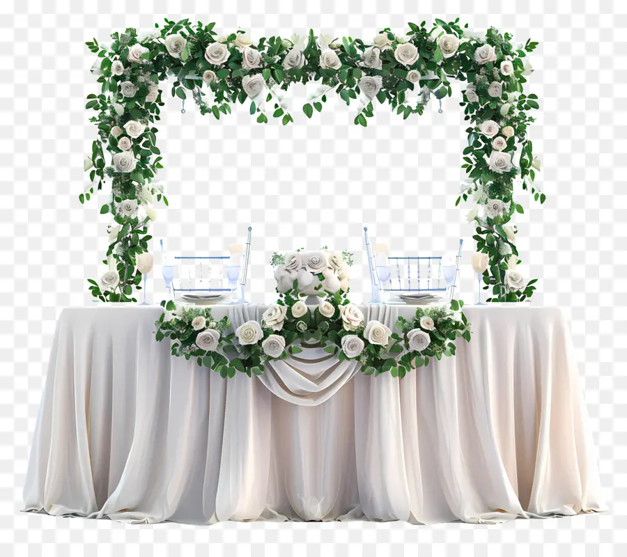جدول الزفاف，ديكور طاولة الزفاف PNG