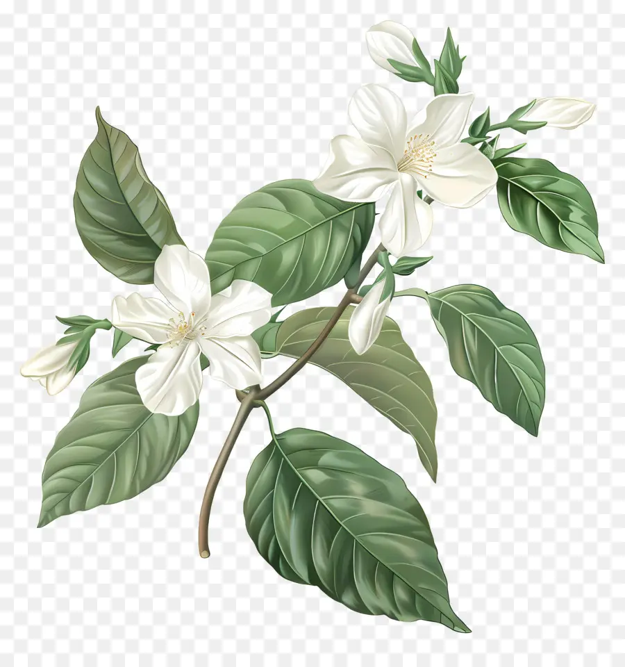 زهور الياسمين البيضاء，زهرة الياسمين PNG