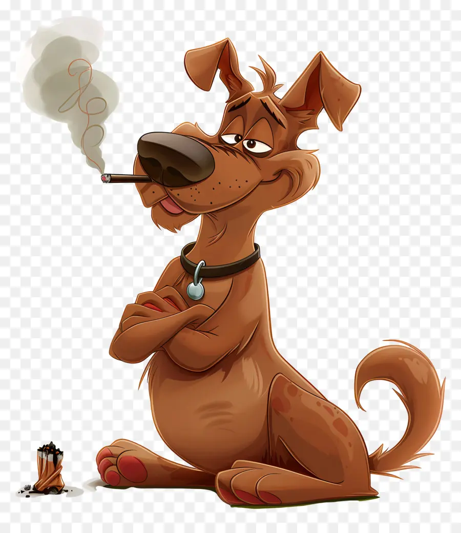 التدخين，الكلب PNG