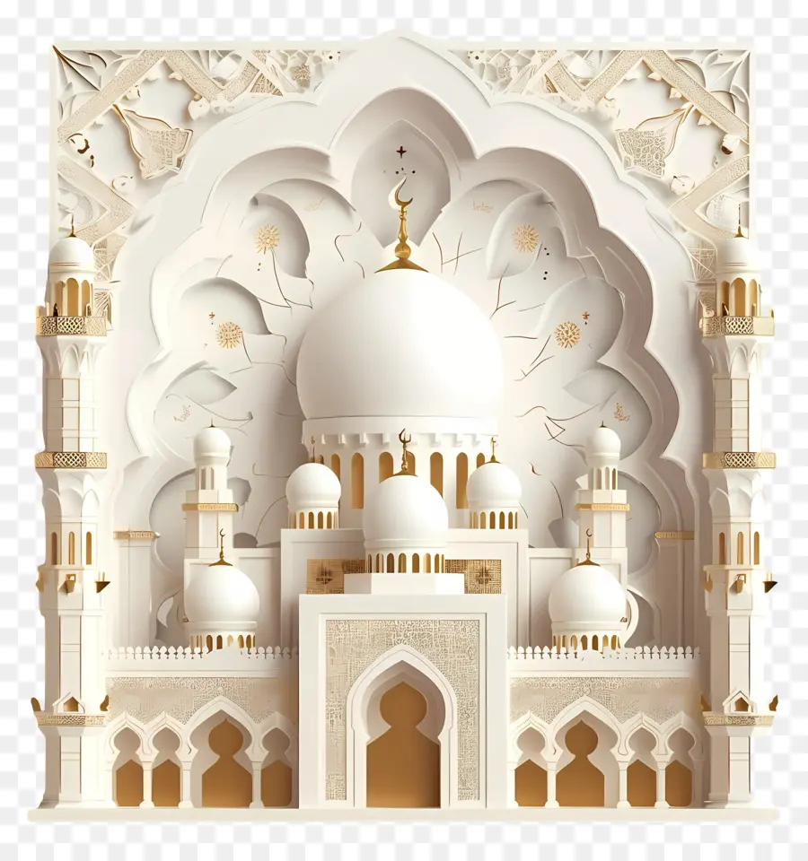 عيد الأضحى المبارك باشرت，بنية المسجد PNG