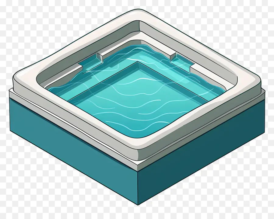 حمام سباحة，الأزرق والأبيض PNG