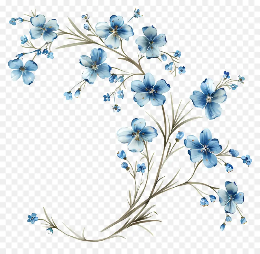 الزهور الزرقاء，الزهرة الزرقاء PNG