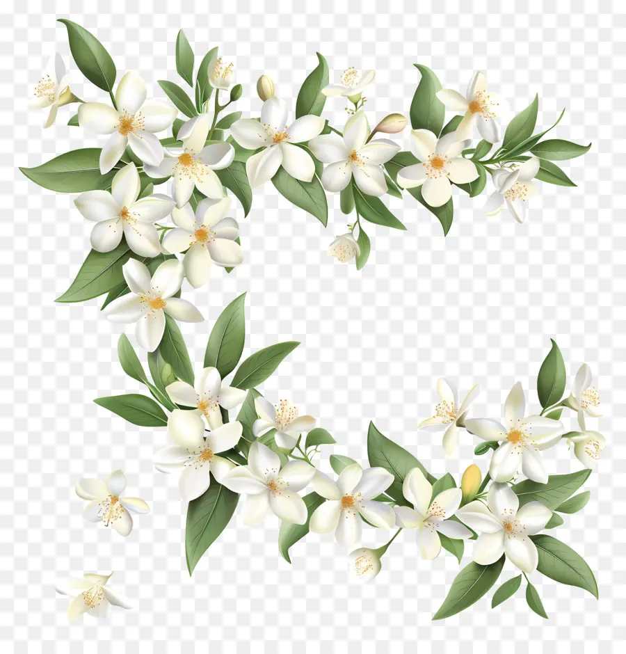 زهور الياسمين البيضاء，زهرة الياسمين PNG