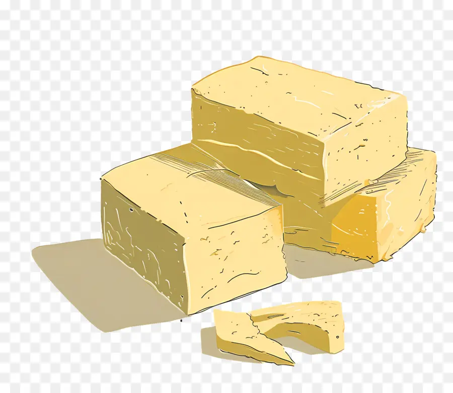 الزبدة，والجبن الأصفر PNG