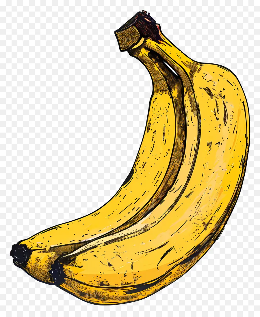 الموز，موزة ناضجة PNG