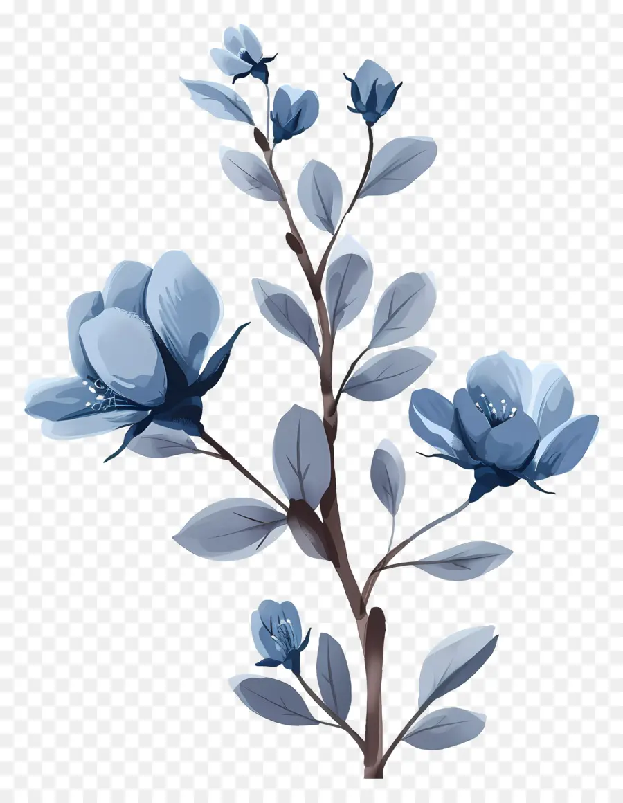الزهور الزرقاء，شجرة المزهرة الزرقاء PNG