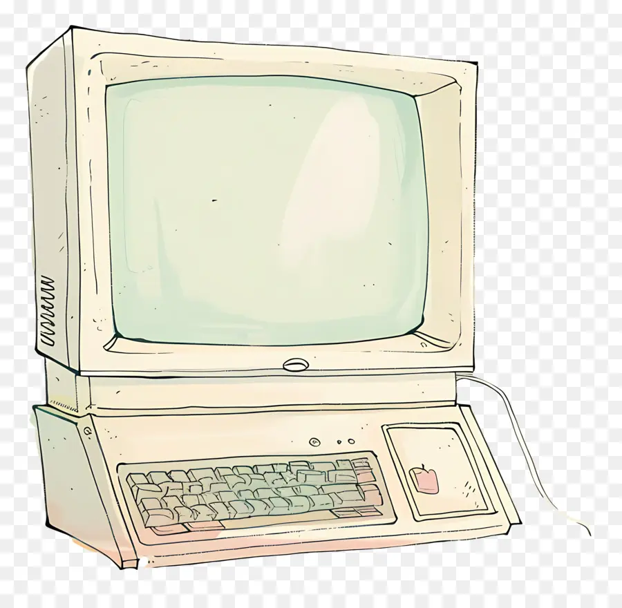 كمبيوتر سطح المكتب，الكمبيوتر القديم PNG
