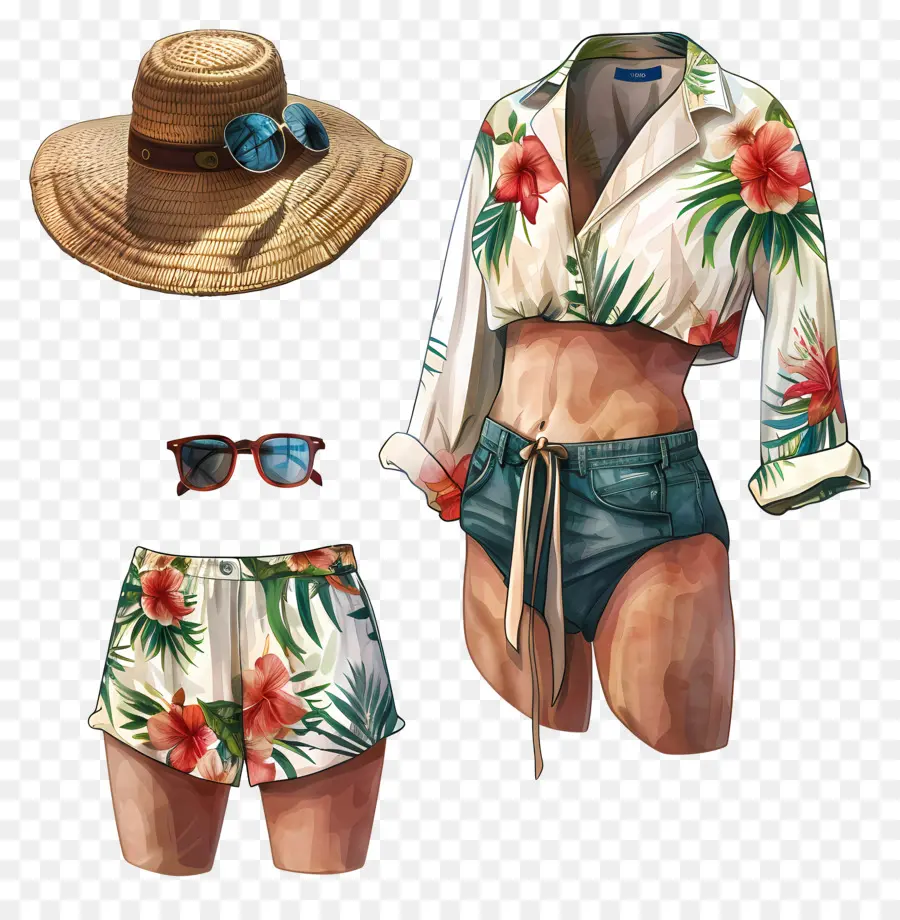 الزي الصيف，أزياء الصيف PNG