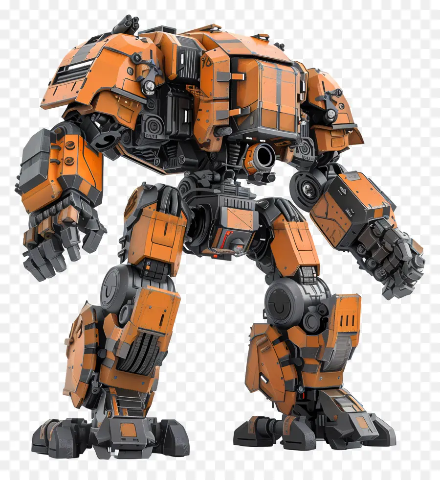 Battletech الميكانيكية，روبوت برتقالي PNG