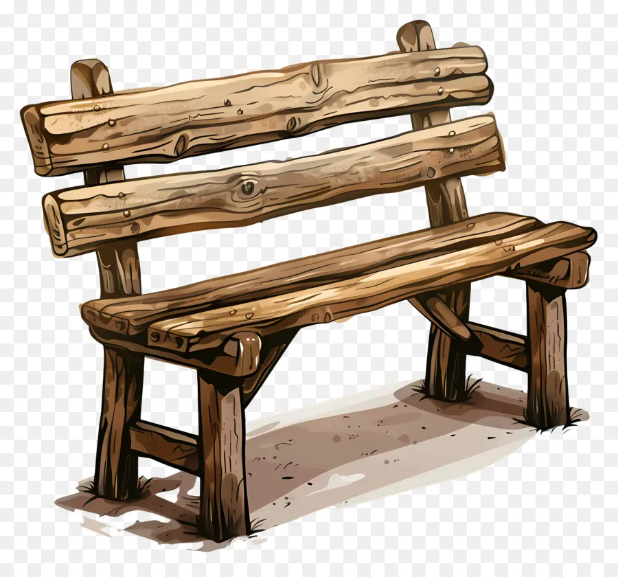 مقعد خشبي，الخشب المنحوت PNG