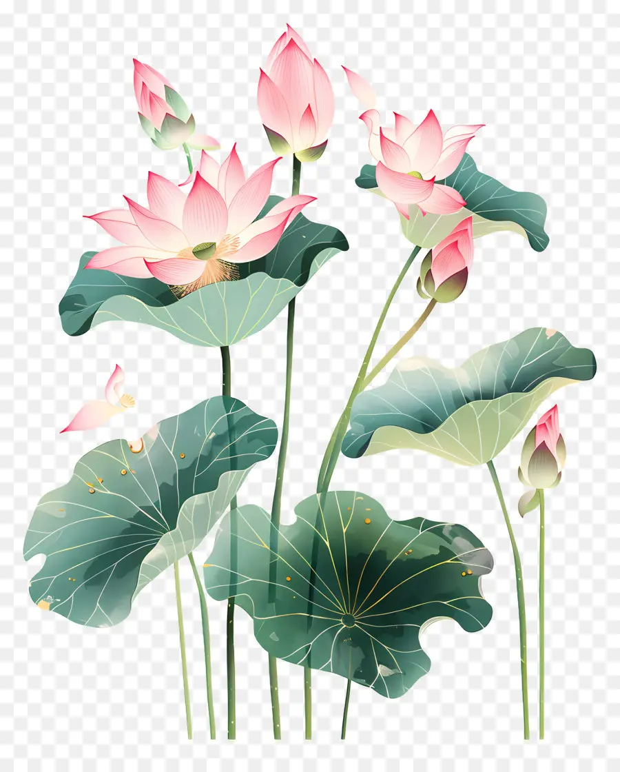 لوتس，زهور اللوتس PNG