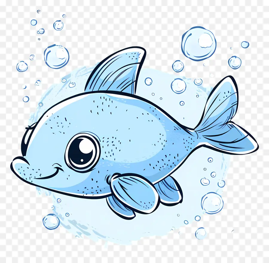 السمك الأزرق，الكرتون الأسماك PNG
