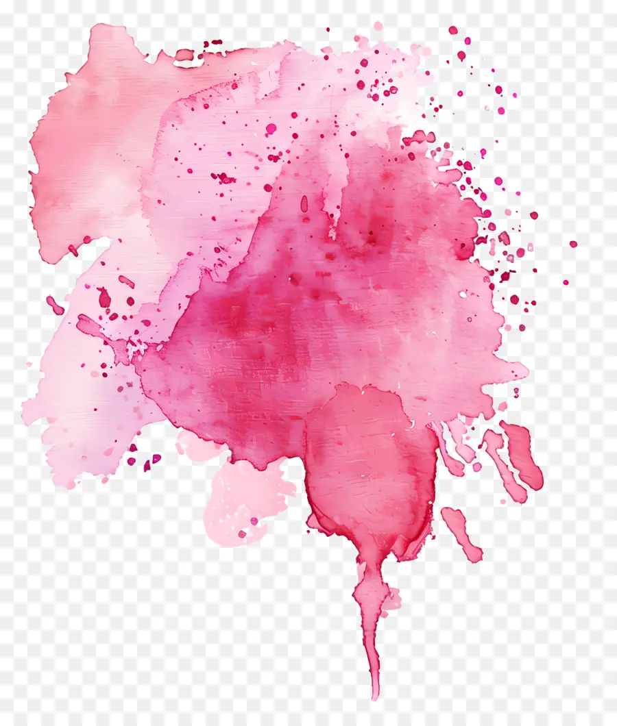 رش الألوان المائية الوردي，ألوان مائية PNG