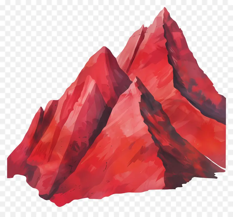 الجبال，لوحة تجريدية PNG