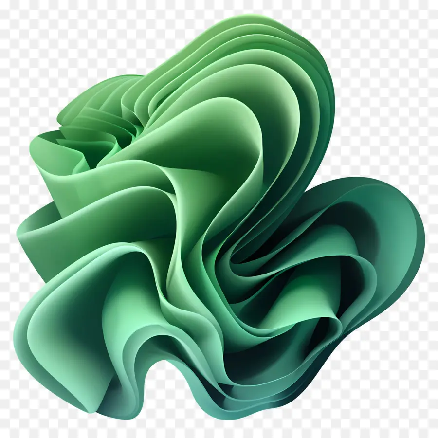 الشكل الأخضر التدرج，النحت PNG