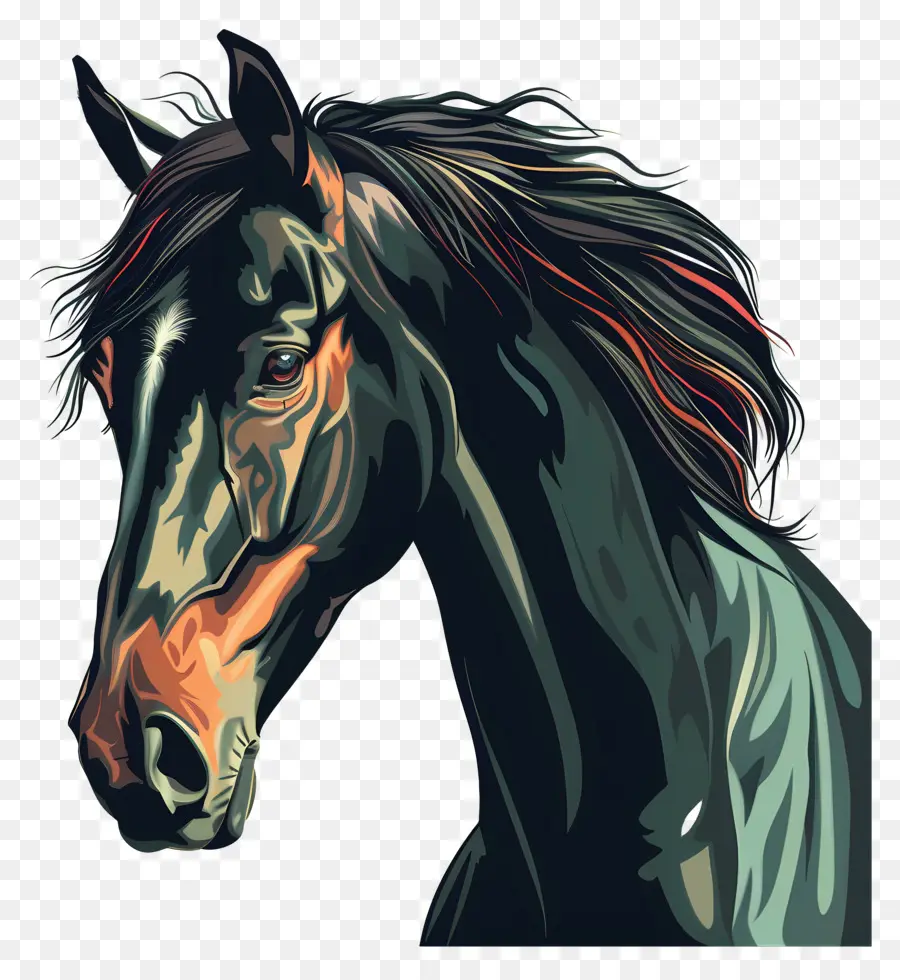 حصان，الحصان الأسود PNG