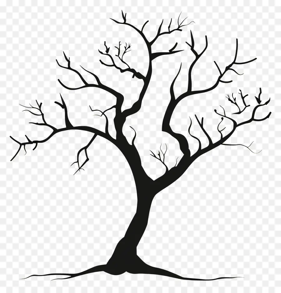 شجرة سوداء بسيطة，شجرة PNG
