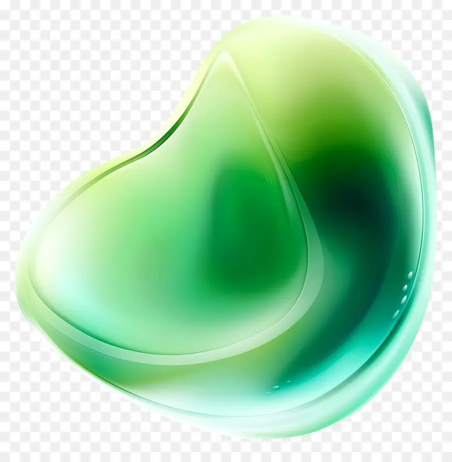 الشكل الأخضر التدرج，كائن على شكل قلب PNG