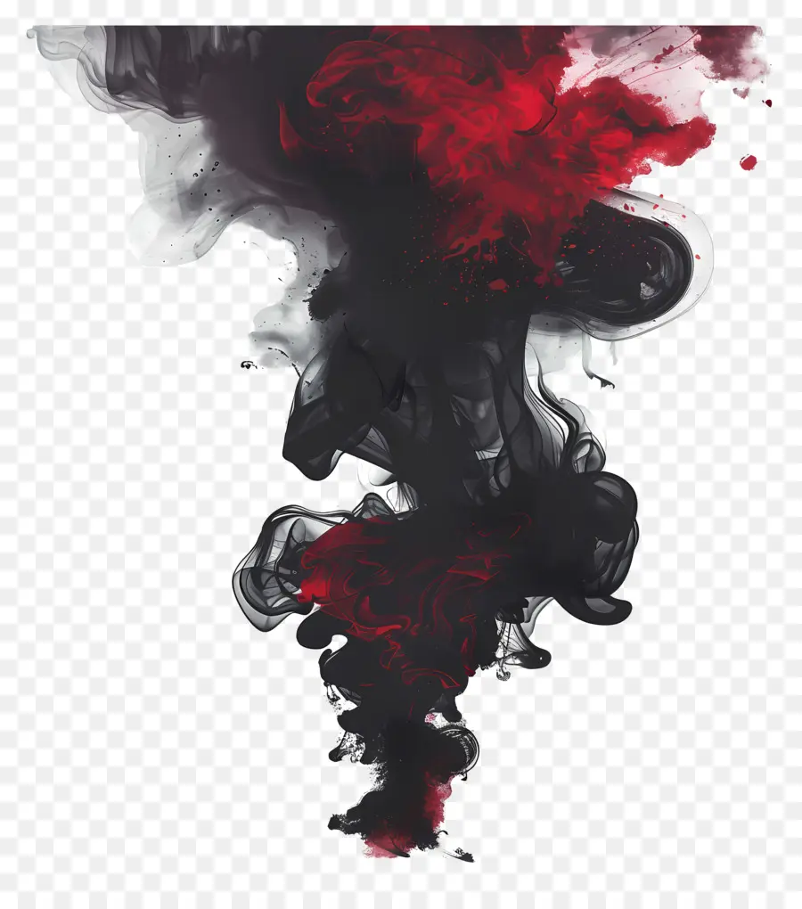 الدخان الأسود，لوحة تجريدية PNG