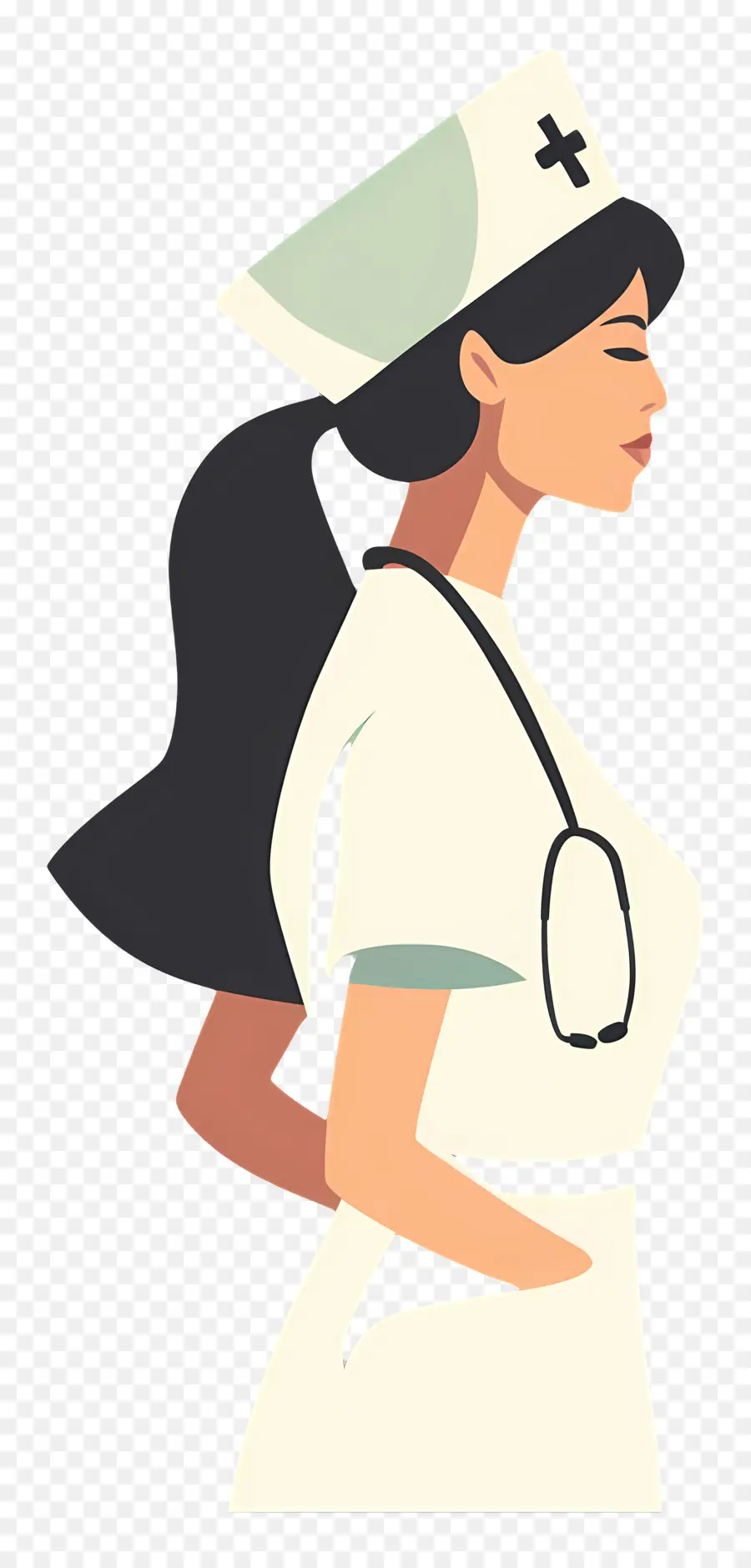 ممرضة，سماعة الطبيب PNG