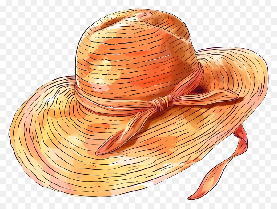 قبعة الشمس，برتقالي الشمس PNG