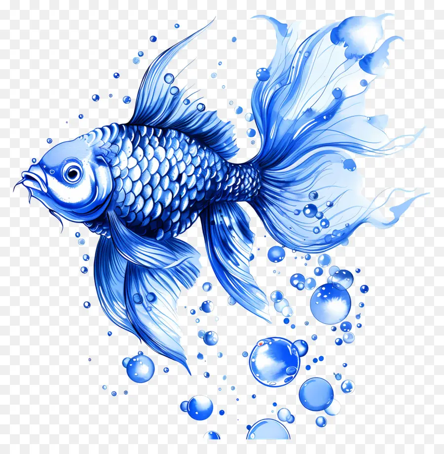 السمك الأزرق，أسماك البيتا PNG