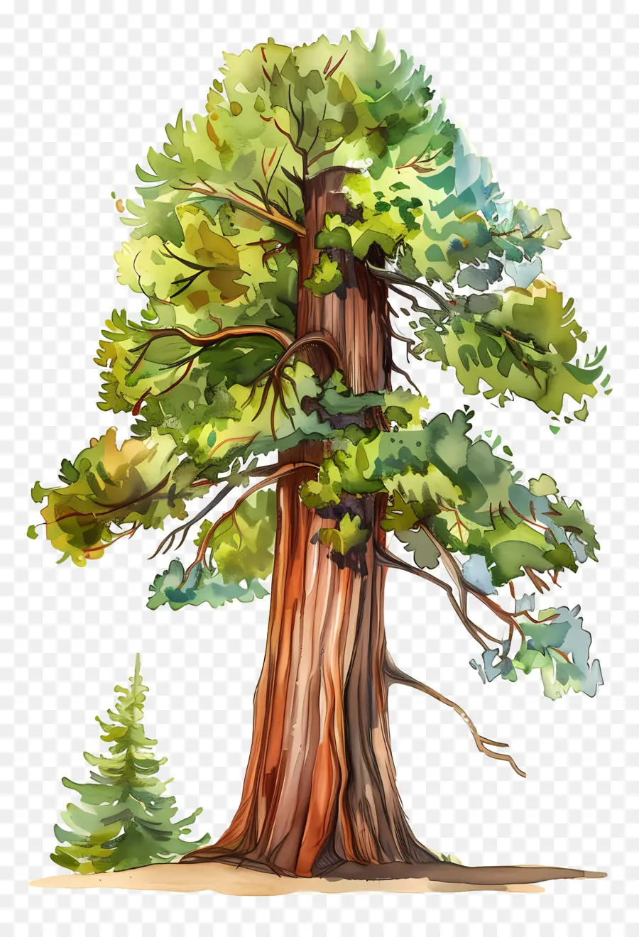 شجرة الخشب الأحمر，شجرة Sequoia العملاقة PNG