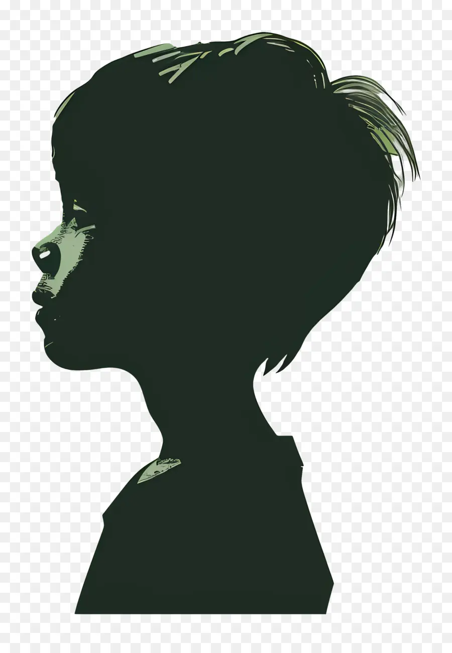 الطفل，صورة ظلية ، PNG