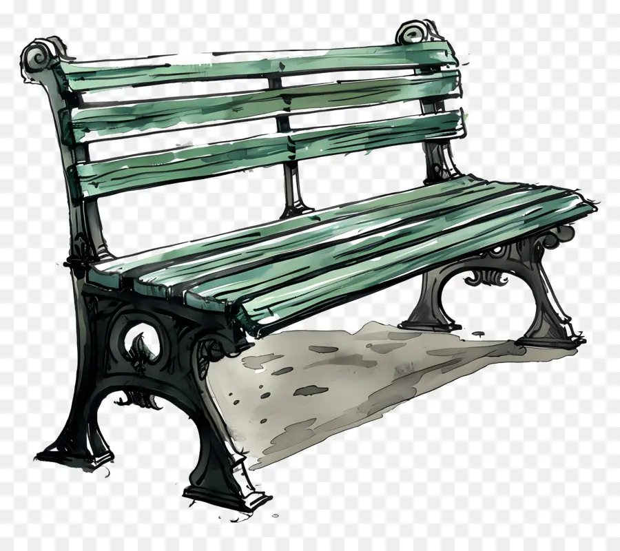 بارك مقاعد البدلاء，مقعد أخضر PNG