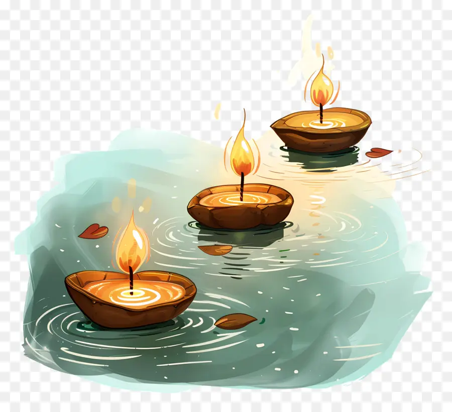 جانجا Dussehra，Diyas PNG