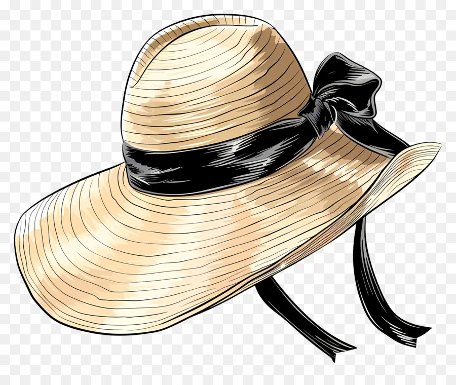 قبعة الشمس，قبعة القش النسائية PNG