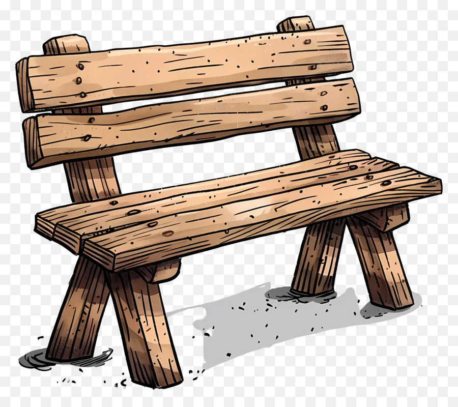 مقعد خشبي，مكسورة مقعد PNG