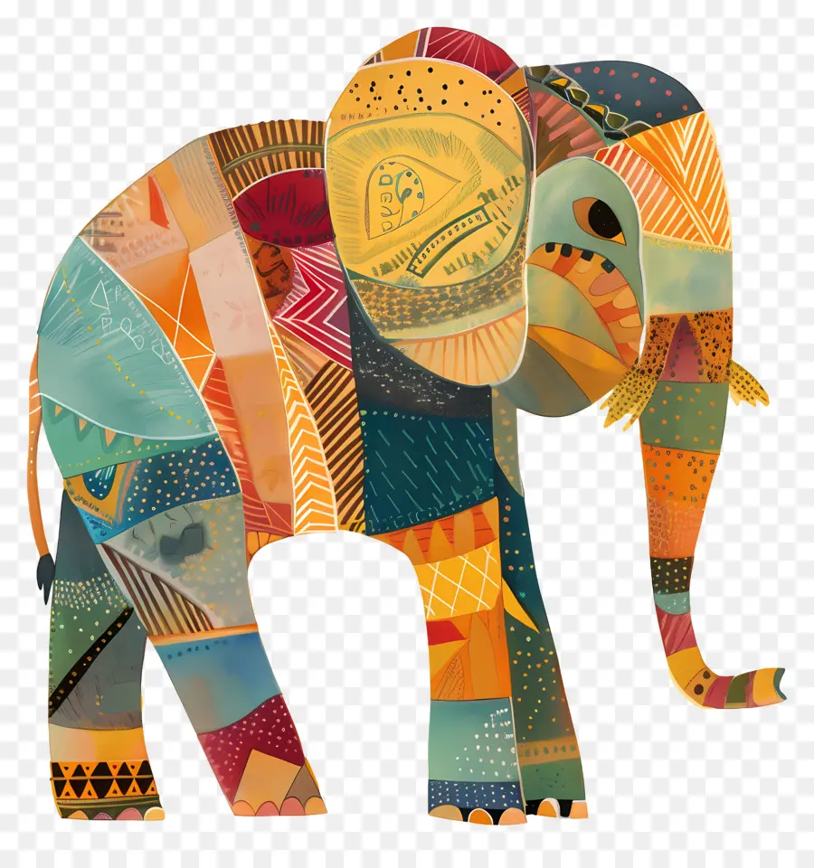 الفيل，هندسية PNG