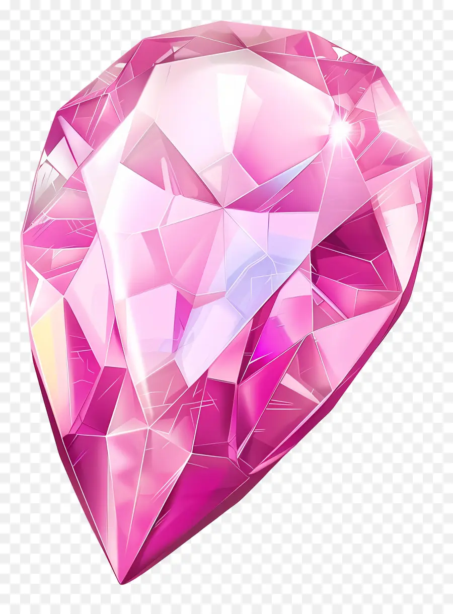 الوردي الأحجار الكريمة，شكل قلب ، PNG