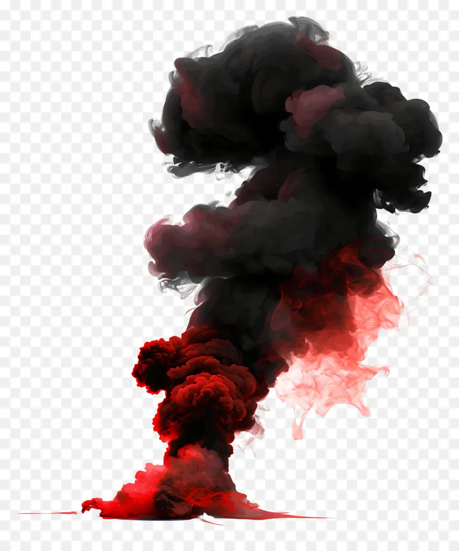 الدخان الأسود，دخان أحمر PNG