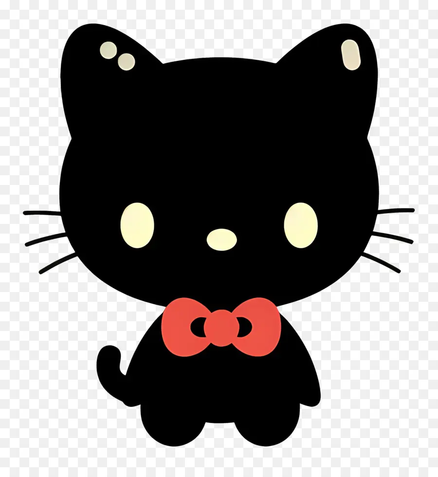 مرحبا كيتي，القط الأسود PNG