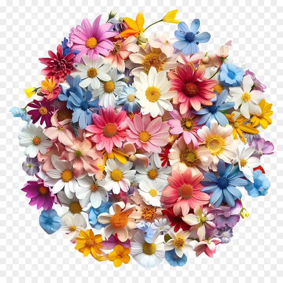 كومة الزهور，باقة من الزهور PNG