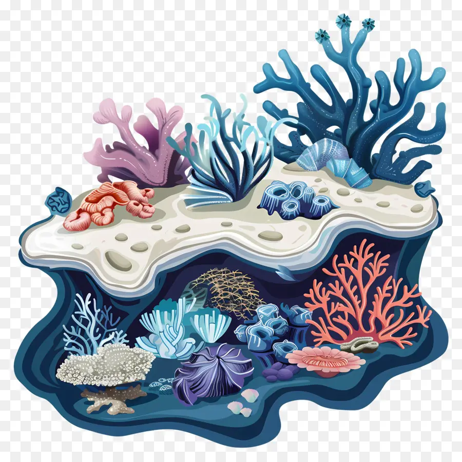 أعماق البحار，الشعاب المرجانية PNG
