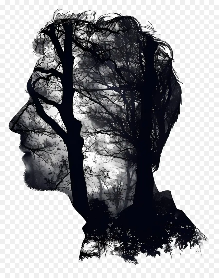 ظلية الرأس，صورة ظلية ، PNG