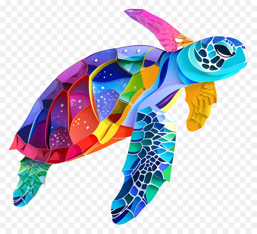 السلاحف البحرية，الملونة PNG