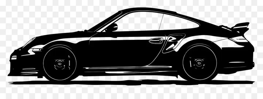Porsche صورة ظلية，سيارة رياضية PNG
