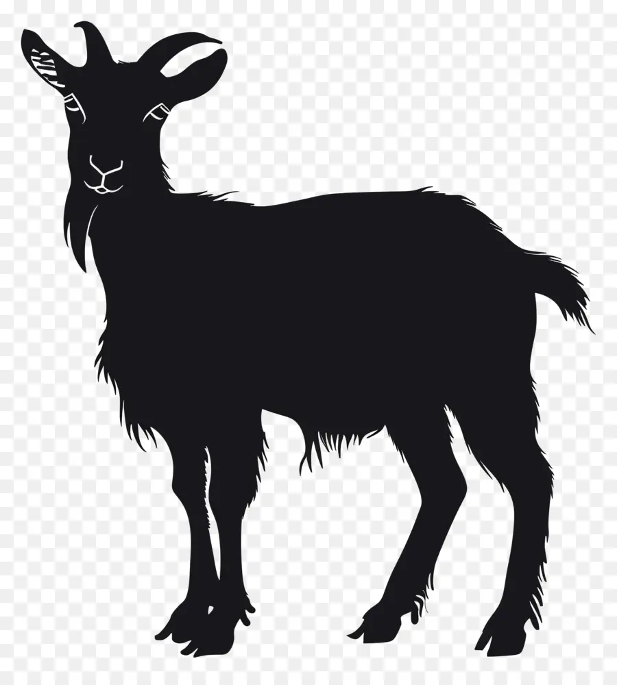 صورة ظلية الماعز，الماعز الأسود PNG
