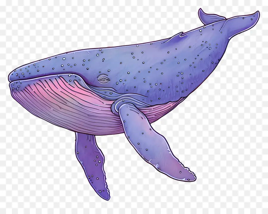 الحوت الأزرق，ألوان مائية التوضيح PNG