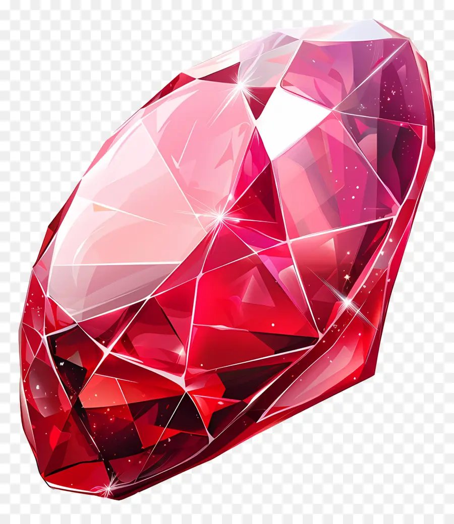 الأحجار الكريمة الحمراء，الماس البيضاوي المقطوع PNG