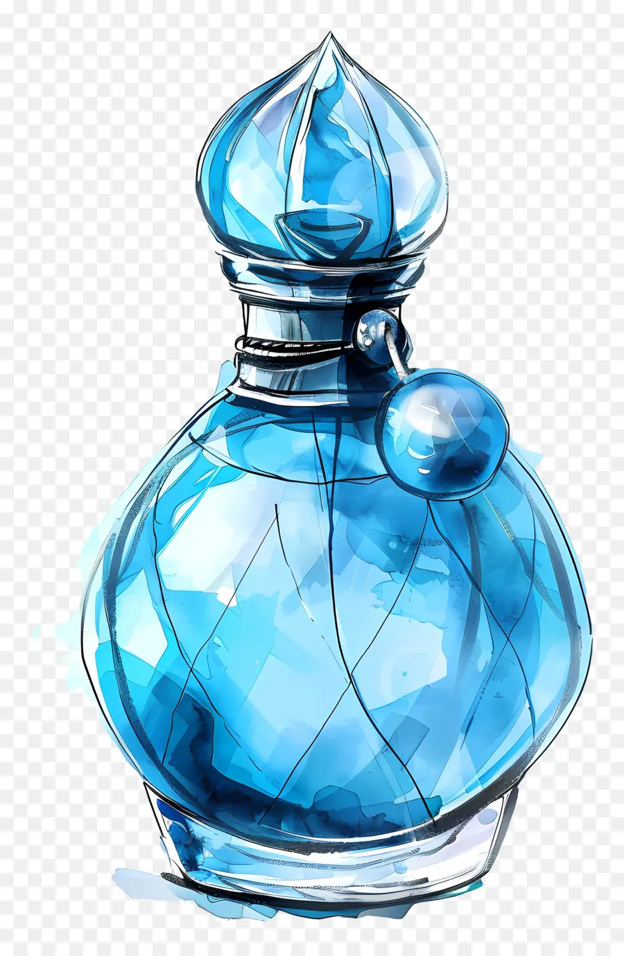 عطر，زجاجة الأزرق PNG
