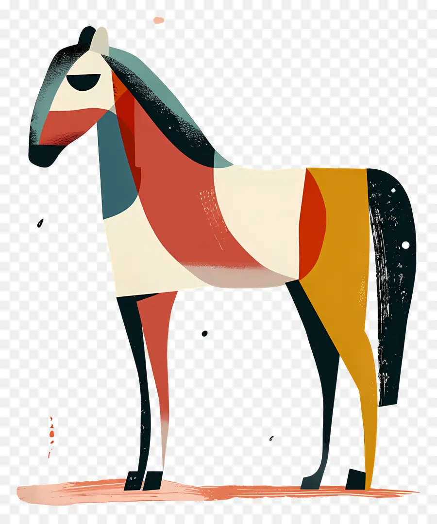 الحصان，الفن التجريدي PNG