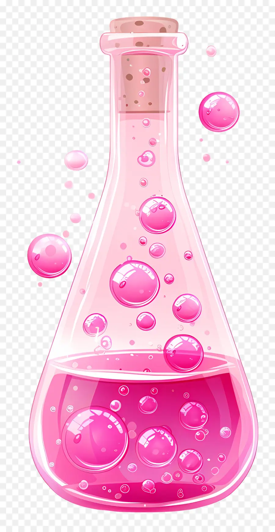قارورة زجاجية，السائل الوردي PNG