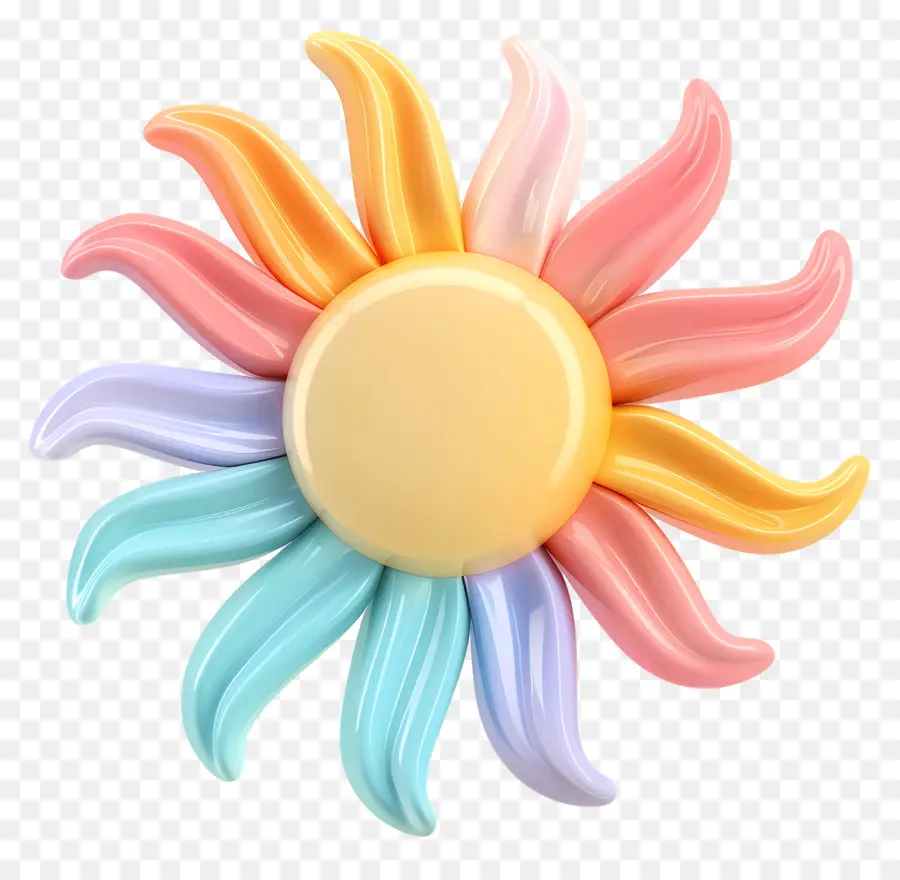 شمس الصيف，شمس ملونة PNG