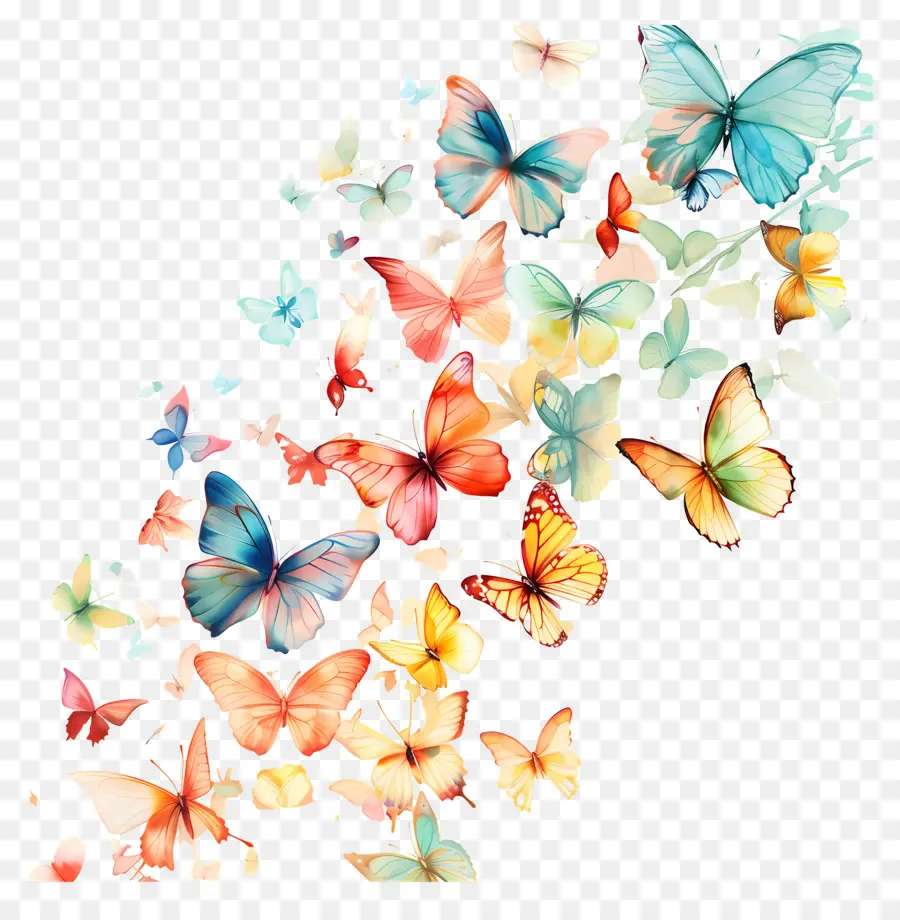 جعل الحياة يوم جميل，الفراشات PNG