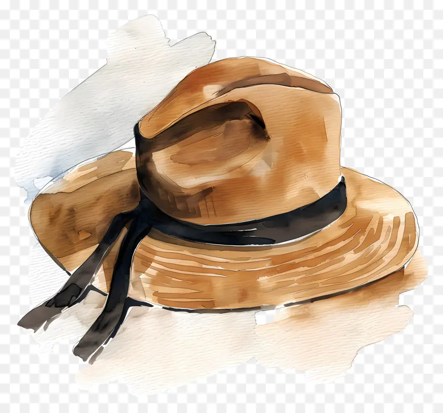 باميلا قبعة，الرسم بالألوان المائية PNG